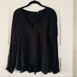 Lush Cross Front Blouse